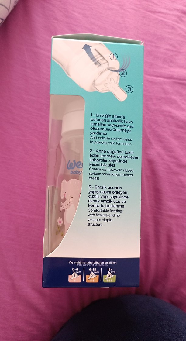 Wee Baby Safari Geniş Ağızlı Biberon 250ml - Görsel 3