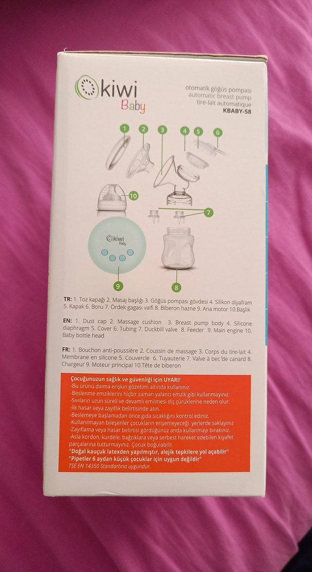 Pastel Mavi Otomatik Göğüs Pompası - Görsel 2