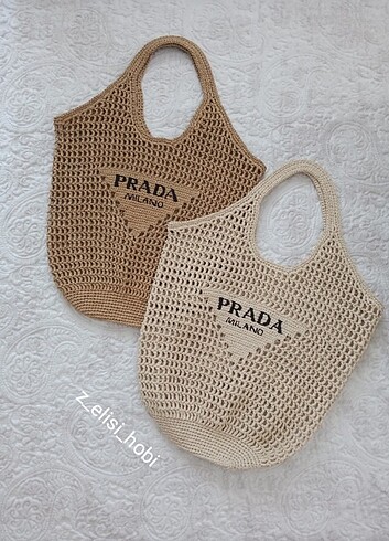 Diğer Prada model el örgüsü çanta