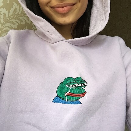 Baskılı Lila Sweat