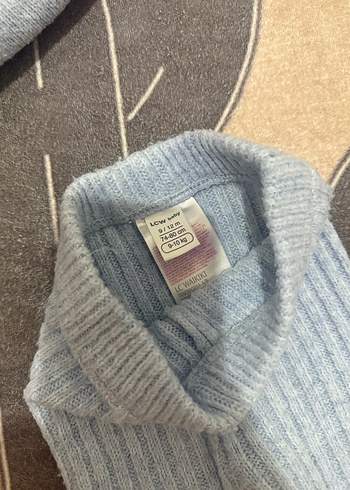 Triko Bebe mavisi Örgü Bebek Kız Takımı Uzun Kollu - Görsel 7