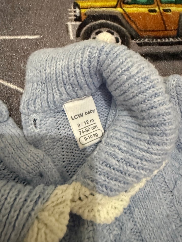 Triko Bebe mavisi Örgü Bebek Kız Takımı Uzun Kollu - Görsel 2