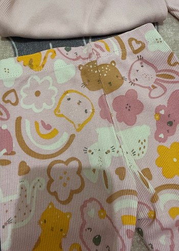 Hellobaby Pembe Fırfırlı Uzun Kollu Bebek Kız Takımı - Görsel 7