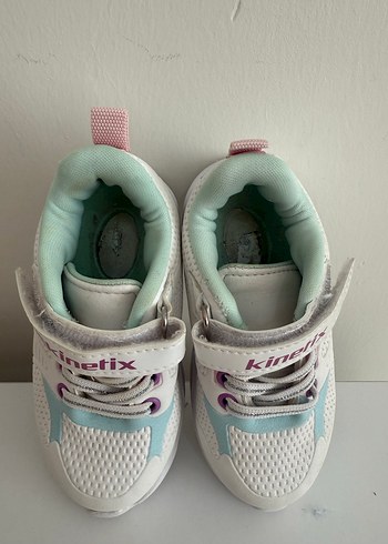 Kinetik Kız Çocuk Beyaz Bağcıklı Cırtlı Spor Ayakkabı - Görsel 5