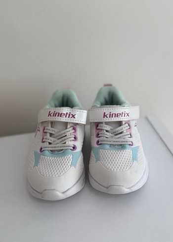 Kinetik Kız Çocuk Beyaz Bağcıklı Cırtlı Spor Ayakkabı - Görsel 2