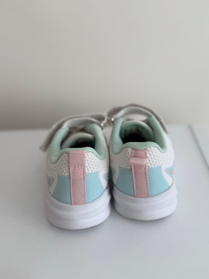 Kinetik Kız Çocuk Beyaz Bağcıklı Cırtlı Spor Ayakkabı - Görsel 3