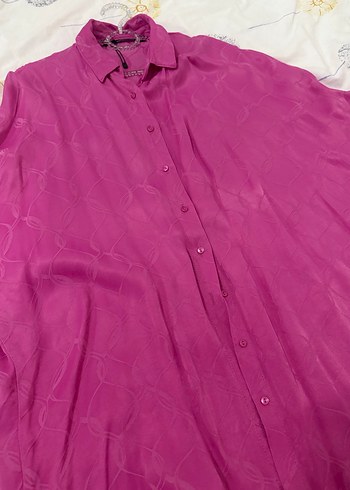 Pembe Düğmeli Kadın Gömlek - Görsel 10