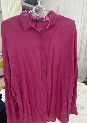 Pembe Düğmeli Kadın Gömlek - Görsel 7