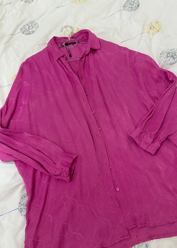 Pembe Düğmeli Kadın Gömlek - Görsel 9