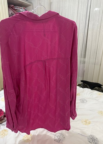 Pembe Düğmeli Kadın Gömlek - Görsel 8