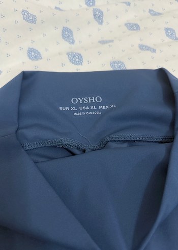 OYSHO Kadın Mavi Uzun Tayt Velcro Detaylı - Görsel 2