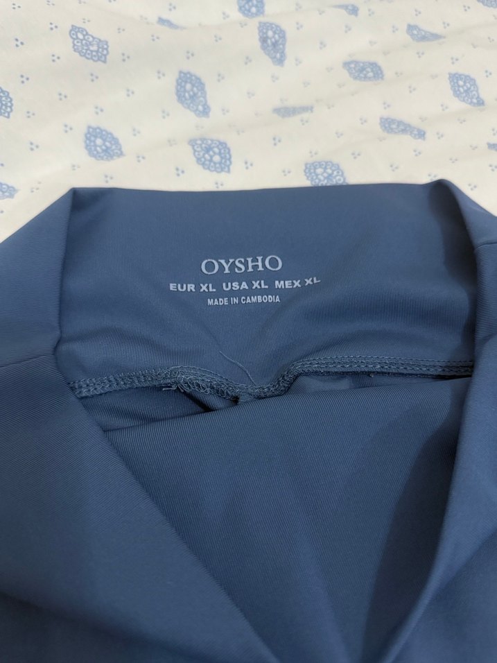 OYSHO Kadın Mavi Uzun Tayt Velcro Detaylı - Görsel 2