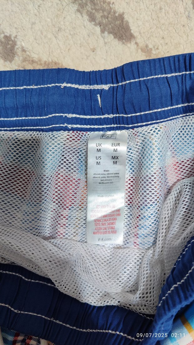 Renkli Ekose Desenli Bağcıklı Erkek Midi Şort - Görsel 4