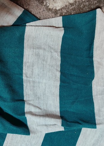 9 Yaş Beden gri Renk Çizgili Düğmeli Erkek Sweatshirt