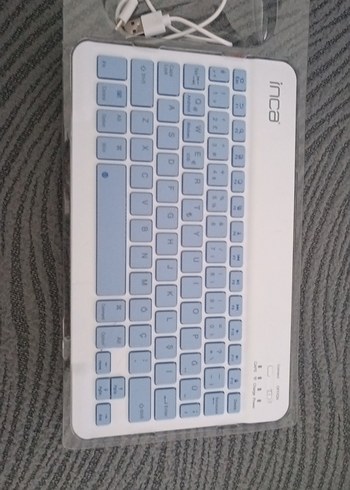 Inca Mavi Kablosuz Klavye ve şarj kablosu - Görsel 2