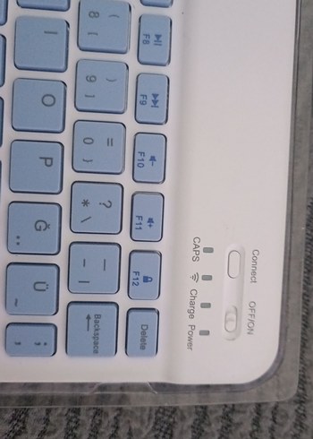 Inca Mavi Kablosuz Klavye ve şarj kablosu - Görsel 5