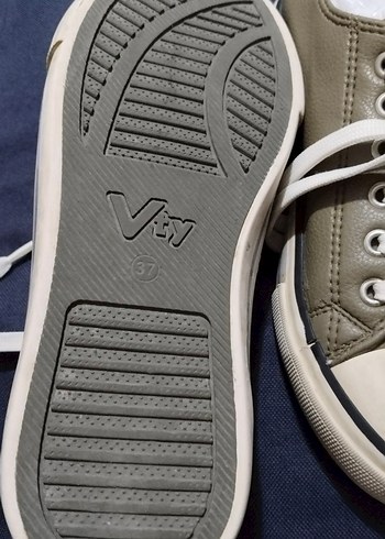 37 Beden haki Renk Bej yeşil tonlarinda Bağcıklı Kadın Sneakers