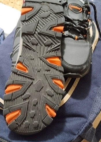 38 Beden Gri Outdoor Erkek Spor Ayakkabı Velcro