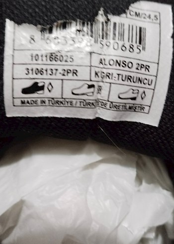 38 Beden gri Renk Gri Outdoor Erkek Spor Ayakkabı Velcro