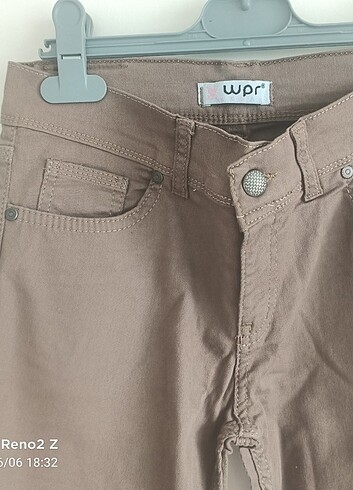 Kahverengi ince kumaş yazlık pantolon gv