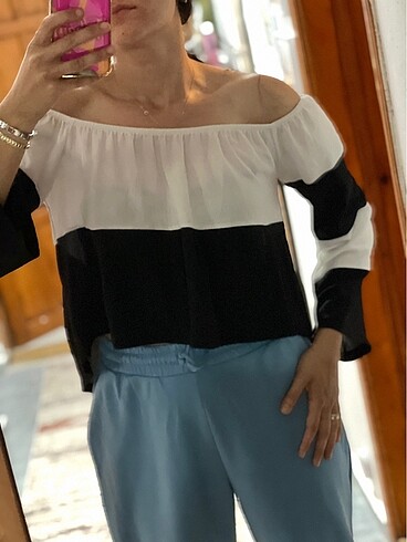 Bluz kayık yaka