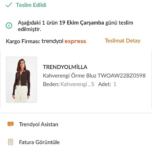 s Beden kahverengi Renk Kahverengi fermuarlı bluz