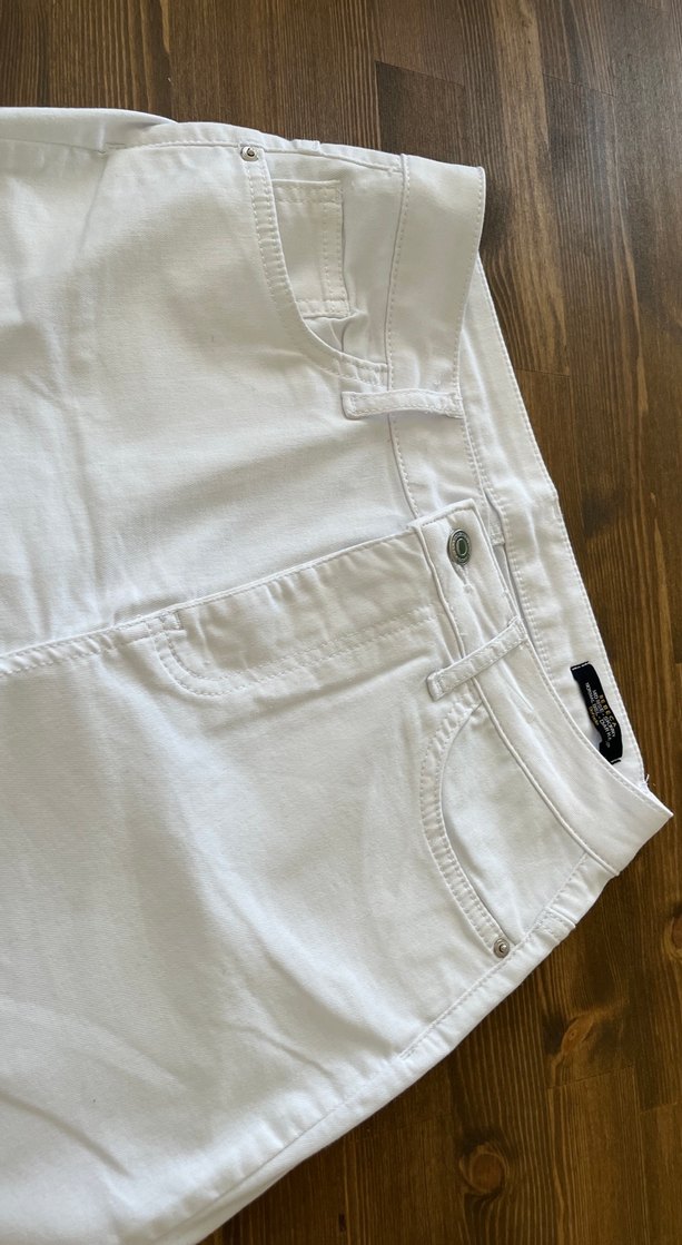 Beyaz Mini Kadın Kot Pantolon - Görsel 2