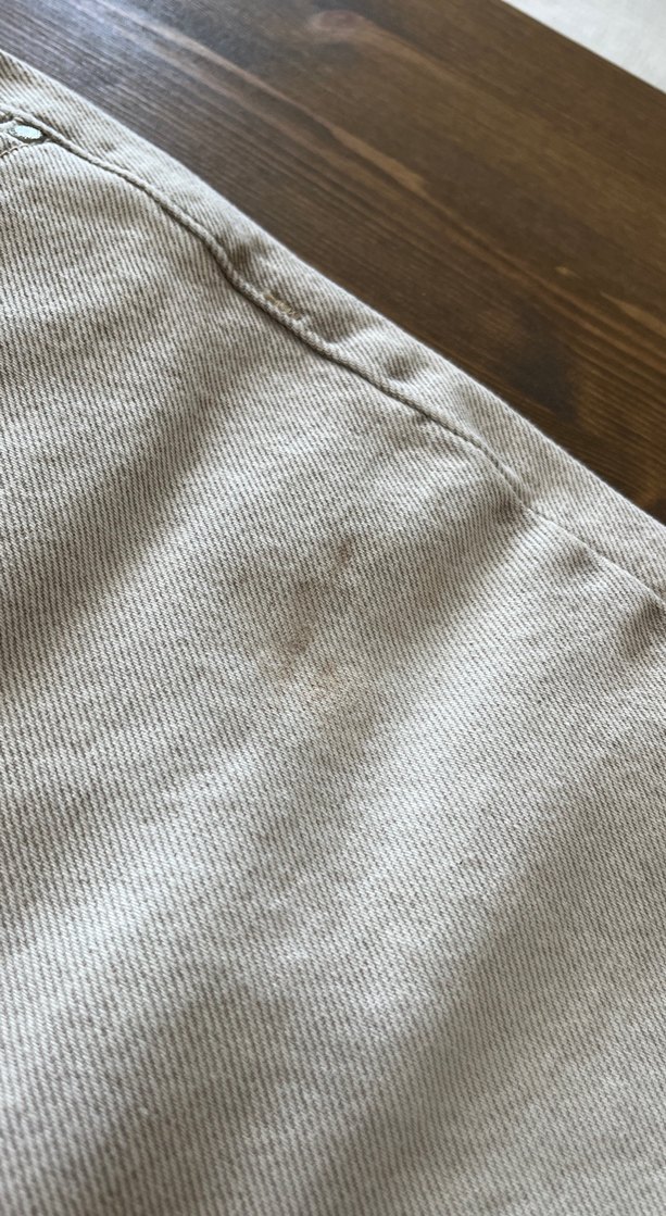 Bej Düğmeli Kadın Denim Pantolon - Görsel 3