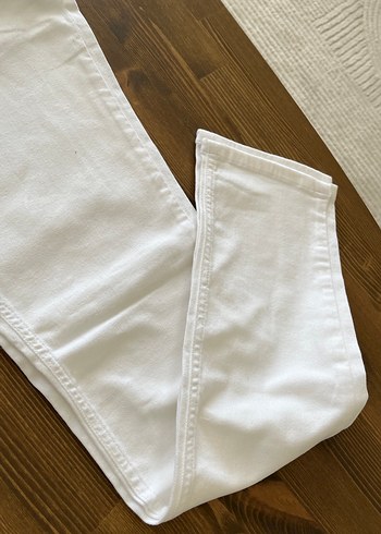 Beyaz Regular Fit Kadın Kot Pantolon - Görsel 3