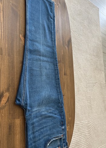 Mavi Desenli Düğmeli Zara Kadın Kot Pantolon - Görsel 6