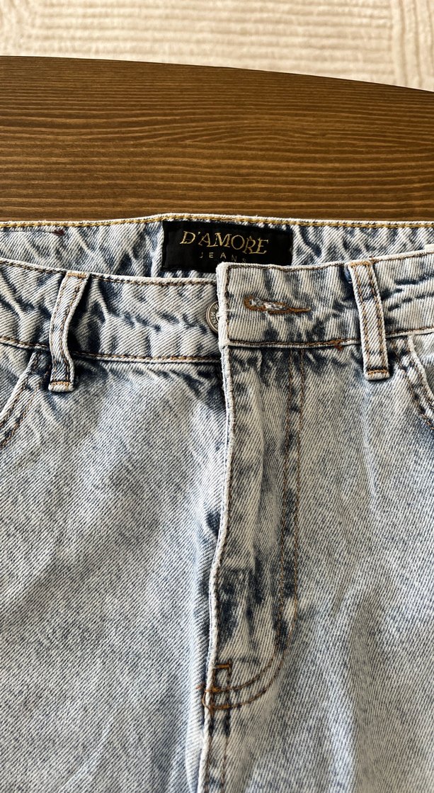 mavi  Kadın Bol Kesim Midi Denim - Görsel 3