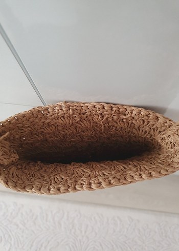 Diğer Bej Örgü Bohem Kadın Çanta genişlik 15 cm uzunluk 19 cm