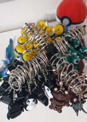 Renkli Karışık Figürlü Anahtarlık Seti - Görsel 3