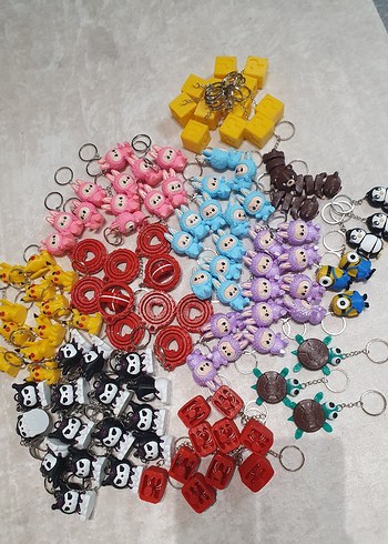 Renkli Hayvan Figürlü Anahtarlık Seti - Görsel 4