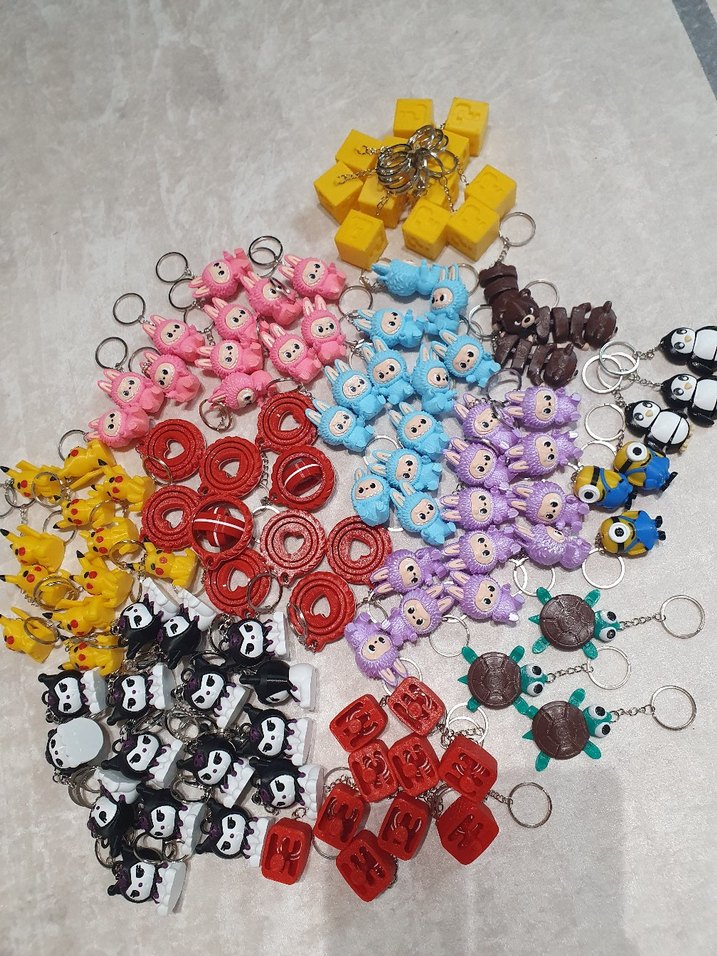 Renkli Hayvan Figürlü Anahtarlık Seti - Görsel 4