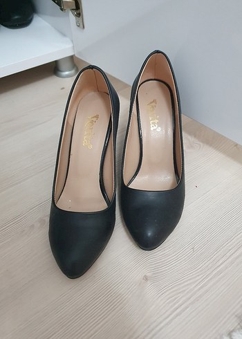 Siyah Modern Klasik Kadın Topuklu Ayakkabı - Görsel 3