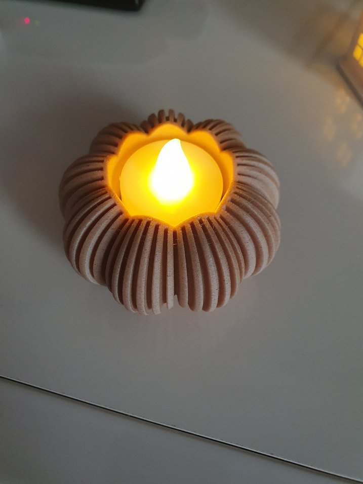 Bej Renkli Dekoratif LED Mum istenilen renk yapılır - Görsel 2