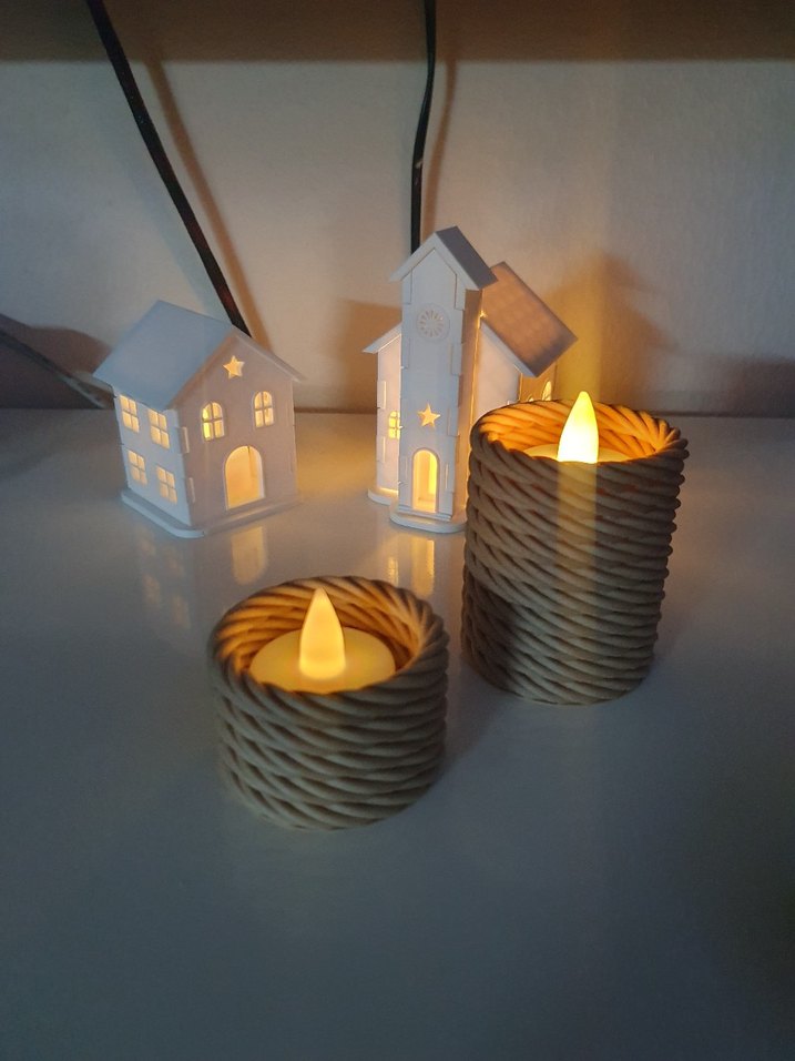 Bej Renkli Dekoratif LED Mum istenilen renk yapılır - Görsel 5