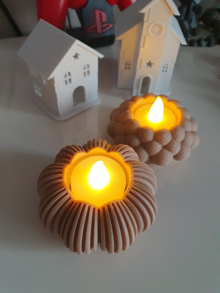 Bej Renkli Dekoratif LED Mum istenilen renk yapılır - Görsel 3