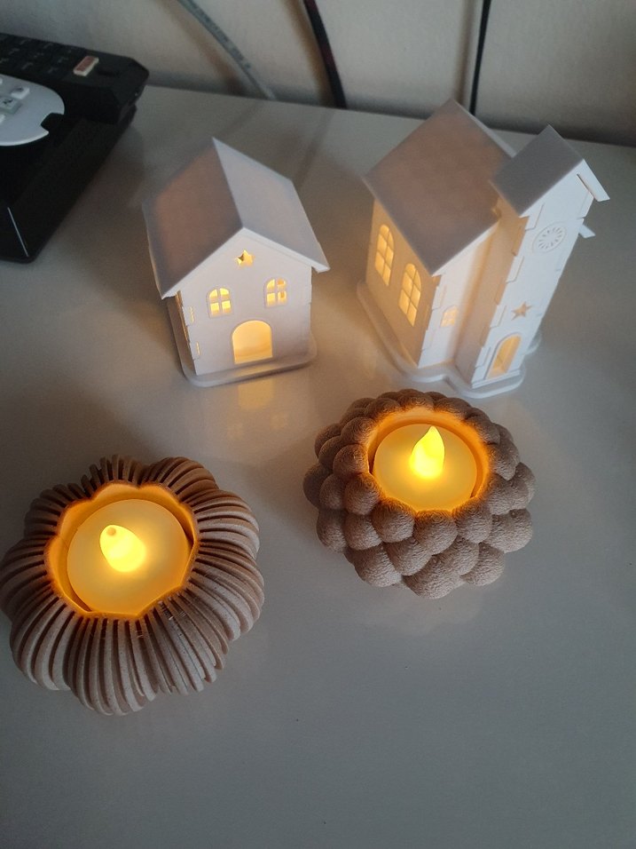 Bej Renkli Dekoratif LED Mum istenilen renk yapılır - Görsel 4