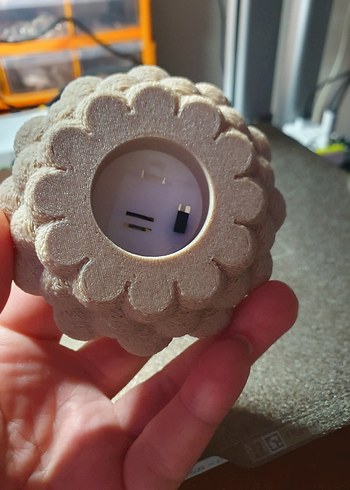 Bej Kabarcıklı Dekoratif Mumluk 3d tasarım - Görsel 6