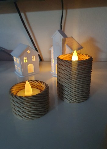 Bej Renkli Örgü Görünümlü Mumluk istenilen renkyapılırteklifiyat - Görsel 7