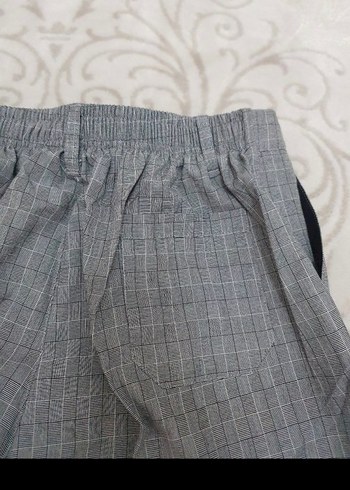 Gri Pilili Kadın Kumaş Pantolon - Görsel 4