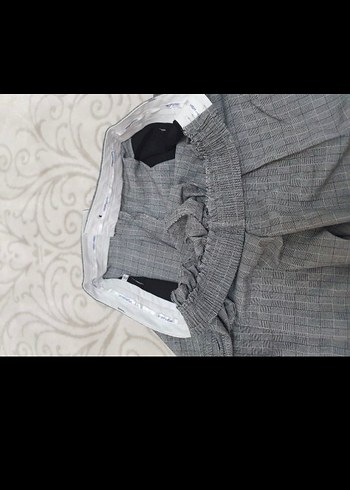 Gri Pilili Kadın Kumaş Pantolon - Görsel 5