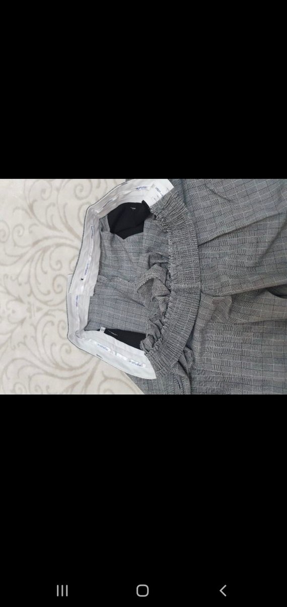 Gri Pilili Kadın Kumaş Pantolon - Görsel 5