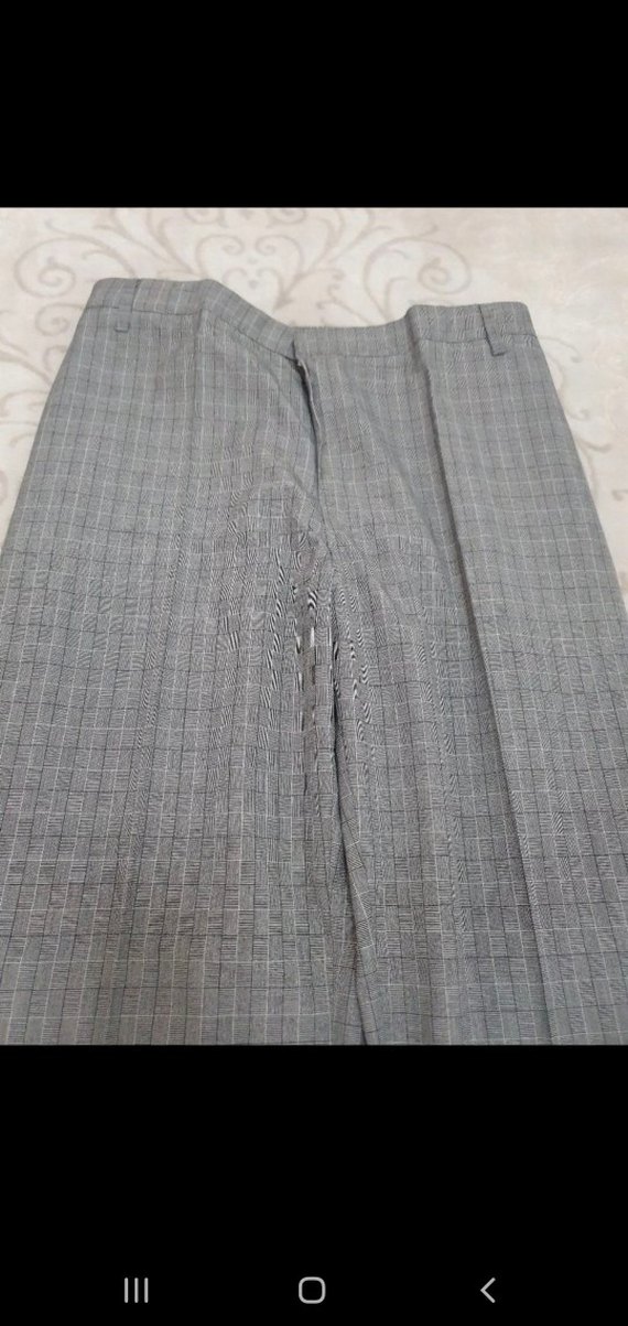 Gri Pilili Kadın Kumaş Pantolon - Görsel 2