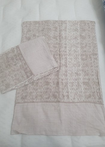 Bej nevresim takımı sadece 2 yastık kılıfı yorgun astarı vardır - Görsel 2