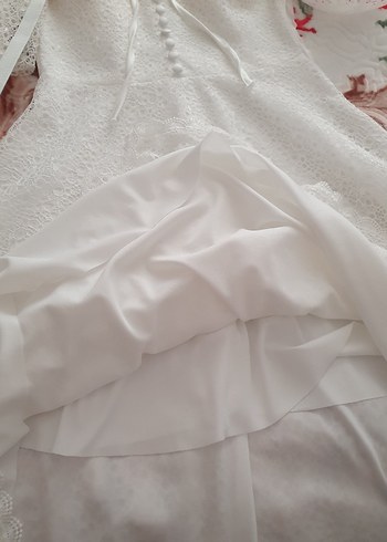 Bohem V Yaka Beyaz A Kesim abiye sadece 1 kez giyildi - Görsel 6