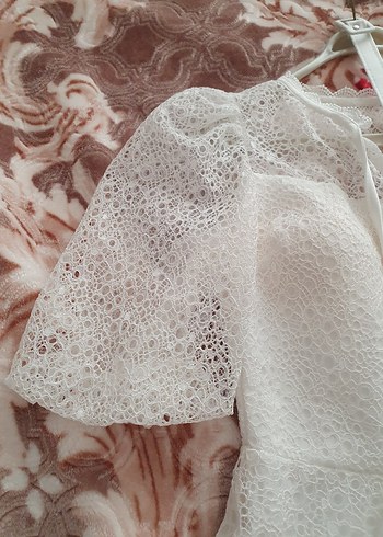 Bohem V Yaka Beyaz A Kesim abiye sadece 1 kez giyildi - Görsel 5