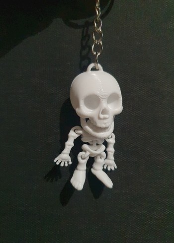 Beyaz Kafatası Anahtarlık - Gotik Stil - Görsel 2